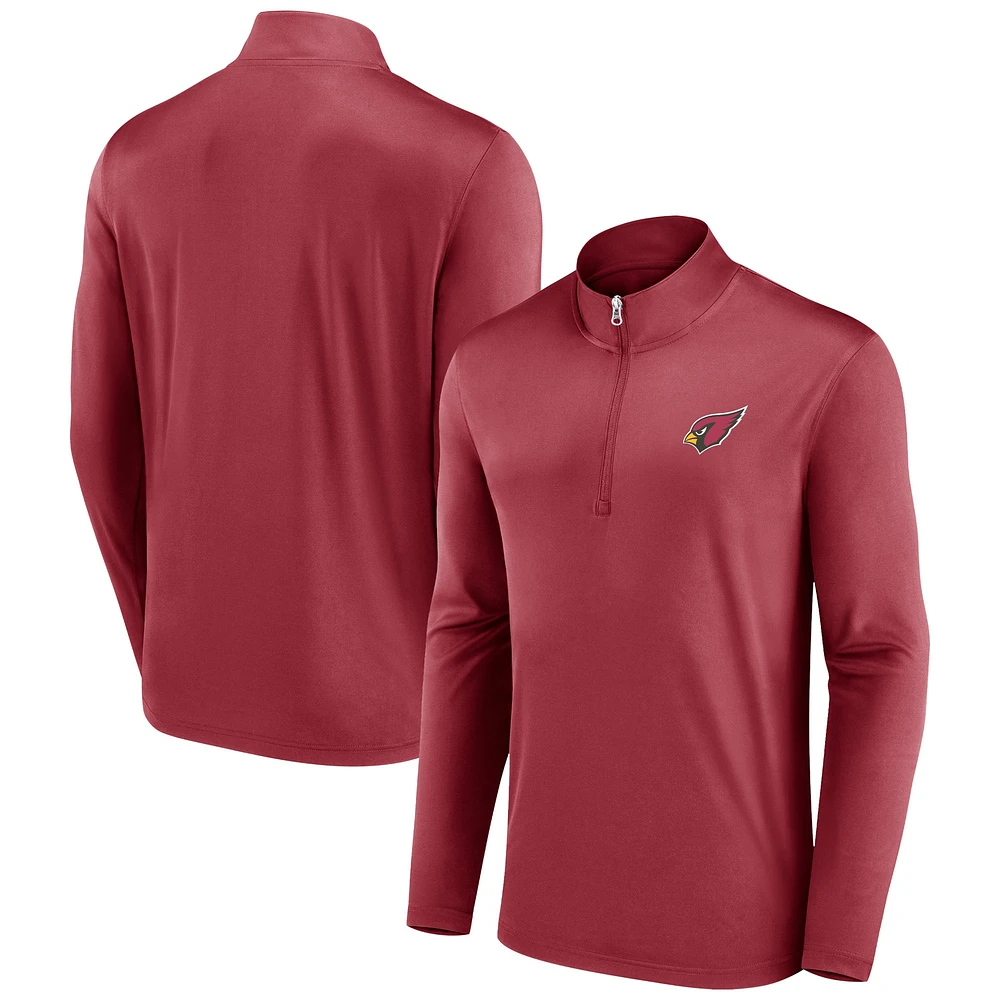 Veste à quart de zip Fanatics Cardinal Arizona Cardinals Underdog pour hommes