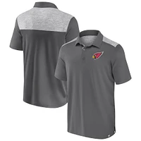 Polo Fanatics Long Shot gris pour homme des Arizona Cardinals