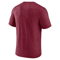 Men's Fanatics Heather Cardinal Arizona Cardinals Extreme Tackle Tri-Blend T-Shirt