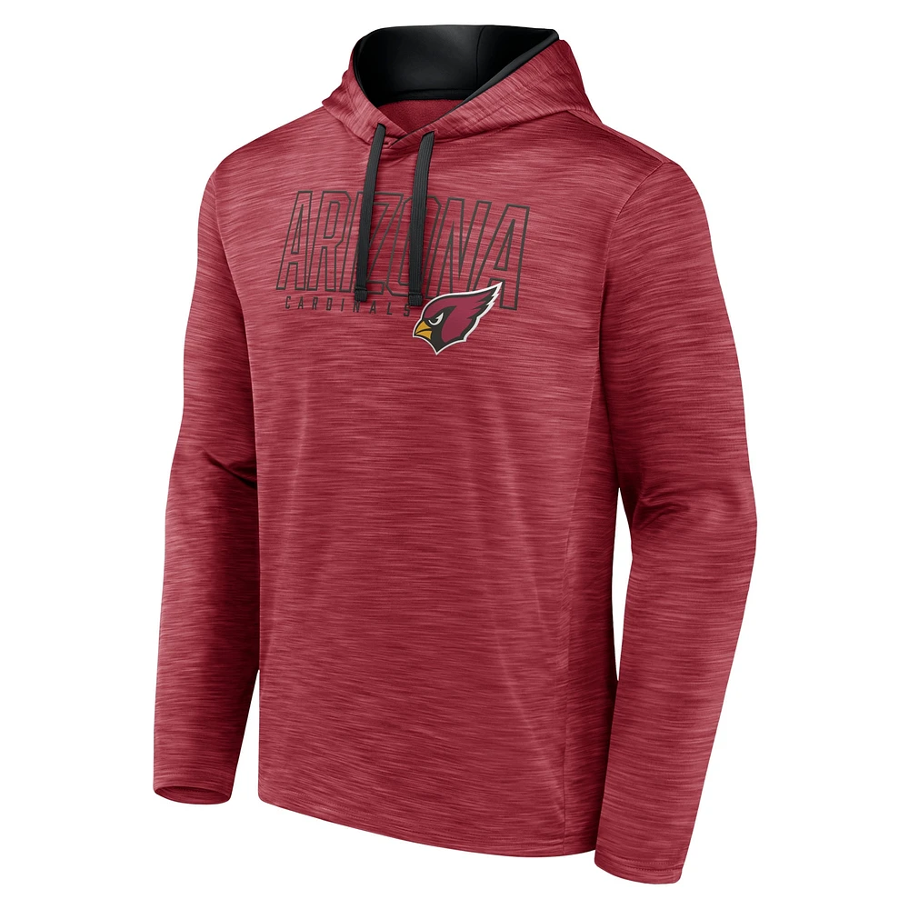 Men's Fanatics Heather Cardinal Arizona Cardinals Hook and Ladder Pullover Hoodie