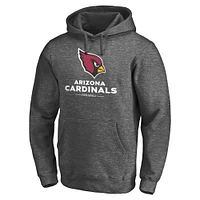 Sweat à capuche en polaire Team Lockup pour homme Fanatics Heather Charcoal Arizona Cardinals