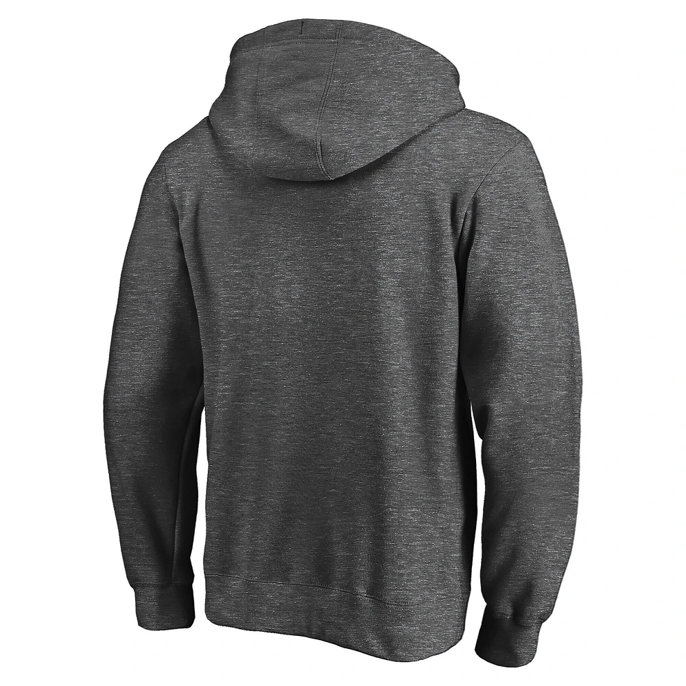Sweat à capuche en polaire Team Lockup pour homme Fanatics Heather Charcoal Arizona Cardinals