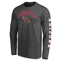 T-shirt à manches longues Fanatics Heathered Charcoal Arizona Cardinals Big & Tall City pour hommes