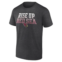 Men's Fanatics Heathered Charcoal Arizona Cardinals Big & Tall Rise Up Red Sea Statement T-Shirt