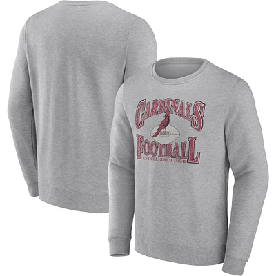 Sweat-shirt de jouabilité Fanatics Heathered Charcoal Arizona Cardinals pour hommes