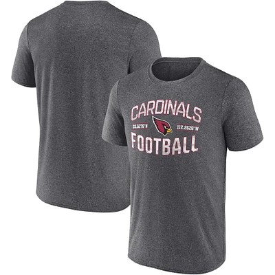 T-shirt Fanatics Heathered Charcoal Arizona Cardinals pour hommes qui veulent jouer