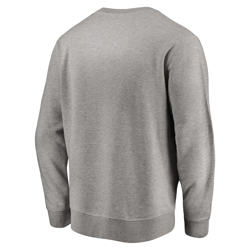 Men's Fanatics Heathered Gray Arizona Cardinals Block Party Pullover Sweatshirt