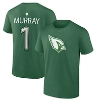 Fanatics pour hommes Kyler Murray Green Arizona Cardinals T-shirt de joueur icône la Saint-Patrick