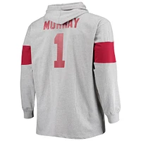 Men's Fanatics Kyler Murray Heathered Gray Arizona Cardinals Big & Tall Player Name Number Pullover Hoodie