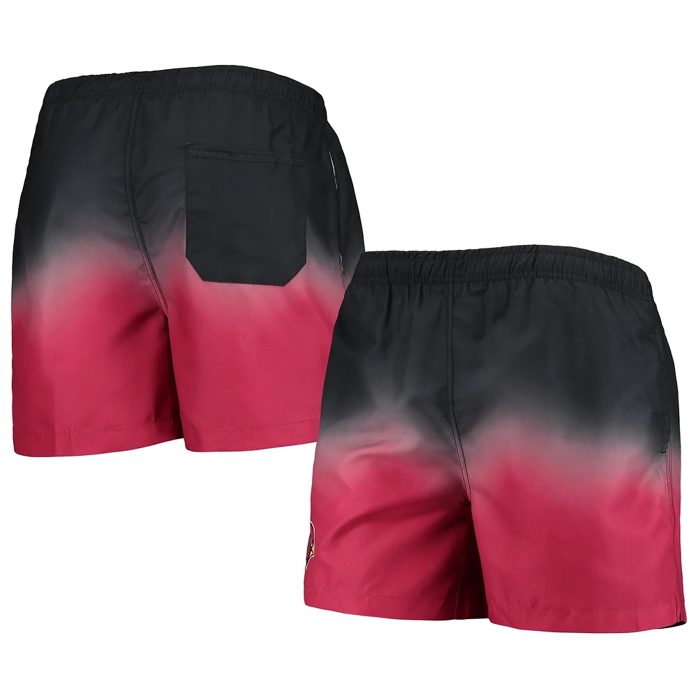 Short de bain FOCO Cardinal/ Arizona Cardinals Dip-Dye pour homme