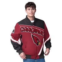 Men's G-III Extreme  Cardinal Arizona Cardinals Maximum Racing Full-Snap Jacket