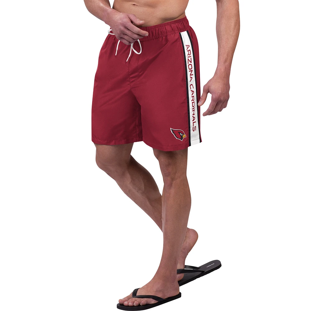 Short de bain G-III Sports by Carl Banks Cardinal Arizona Cardinals Streamline Volley pour hommes