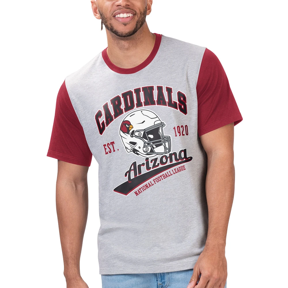 T-shirt G-III Sports by Carl Banks pour hommes, gris, Arizona Cardinals, Black Label