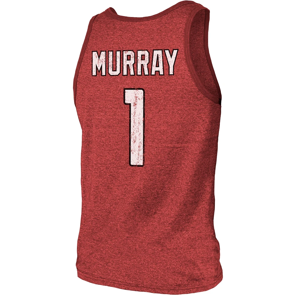 Men's Kyler Murray Cardinal Arizona Cardinals Name & Number Tri-Blend Tank Top