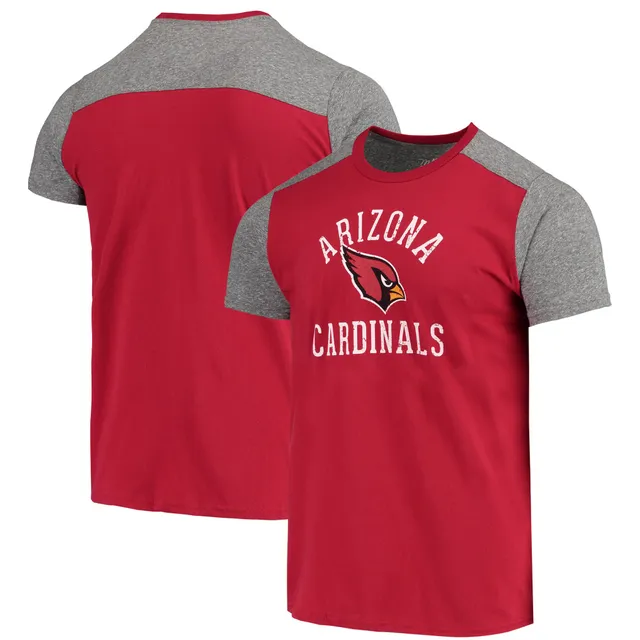 Men's Majestic Cardinal/Black Arizona Cardinals V Tie-Dye T-Shirt