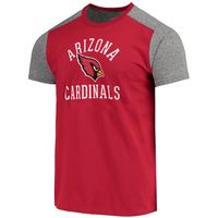 Men's Majestic Threads Cardinal/Gray Arizona Cardinals Field Goal Slub T-Shirt