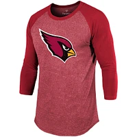 Men's Majestic Threads Kyler Murray Cardinal Arizona Cardinals Team Player Name & Number Tri-Blend Raglan 3/4-Sleeve T-Shirt