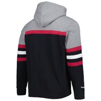 Men's Mitchell & Ness Black/Heathered Gray Arizona Cardinals Head Coach Pullover Hoodie