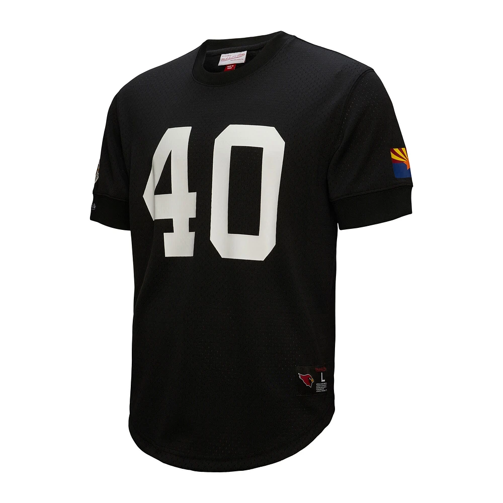 Haut en maille noir avec nom et numéro du joueur retraité Mitchell & Ness Pat Tillman des Cardinals de l'Arizona pour hommes