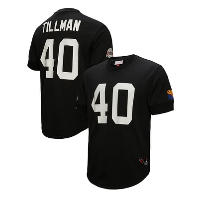 Haut en maille noir avec nom et numéro du joueur retraité Mitchell & Ness Pat Tillman des Cardinals de l'Arizona pour hommes