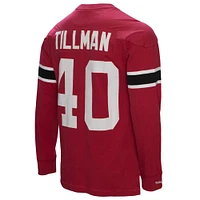 Men's Mitchell & Ness Pat Tillman Cardinal Arizona Cardinals Throwback Retired Player Name Number Long Sleeve Top