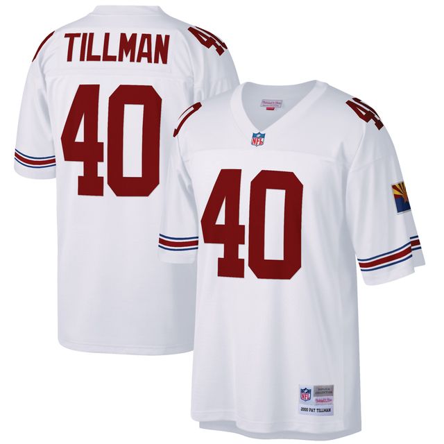 Maillot de réplique joueur retraité Mitchell & Ness Pat Tillman blanc des Cardinals l'Arizona Big Tall 2000 pour hommes