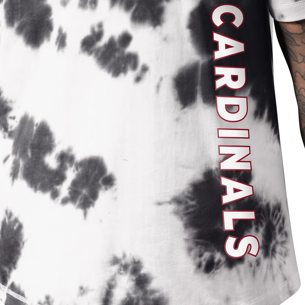 T-shirt MSX by Michael Strahan pour homme noir Arizona Cardinals Freestyle Tie-Dye