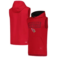 Men's MSX by Michael Strahan Cardinal Arizona Cardinals Marathon Sleeveless Pullover Hoodie