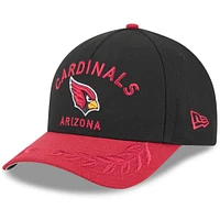 Casquette ajustable New Era 9FORTY A-Frame M-Crown pour homme, noire/cardinal, Arizona Cardinals, draft NFL 2025