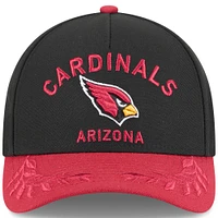Casquette ajustable New Era 9FORTY A-Frame M-Crown pour homme, noire/cardinal, Arizona Cardinals, draft NFL 2025