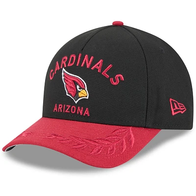 Casquette ajustable New Era 9FORTY A-Frame M-Crown pour homme, noire/cardinal, Arizona Cardinals, draft NFL 2025