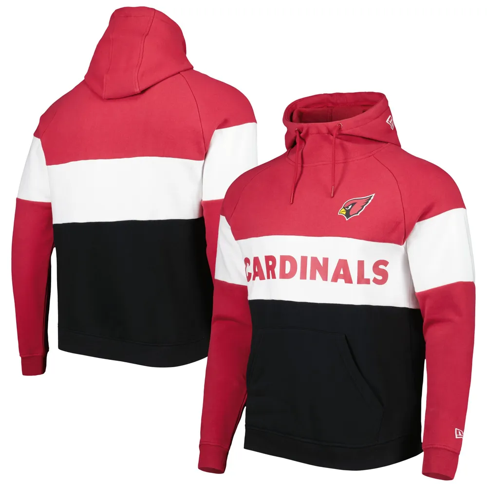 Chandail à capuchon pour homme New Era noir/Cardinal Arizona Cardinals Colorblock Current