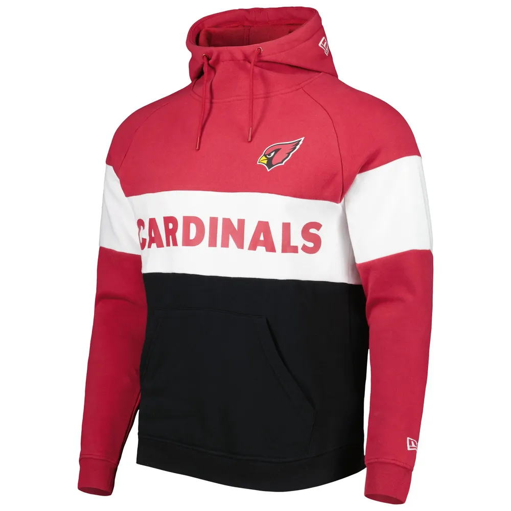 Chandail à capuchon pour homme New Era noir/Cardinal Arizona Cardinals Colorblock Current