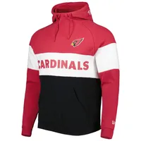 Chandail à capuchon pour homme New Era noir/Cardinal Arizona Cardinals Colorblock Current