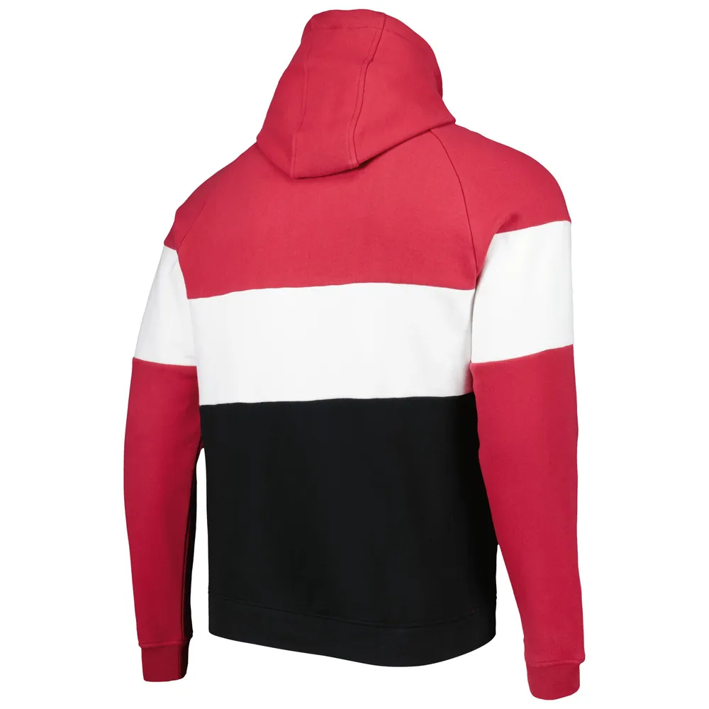 Chandail à capuchon pour homme New Era noir/Cardinal Arizona Cardinals Colorblock Current