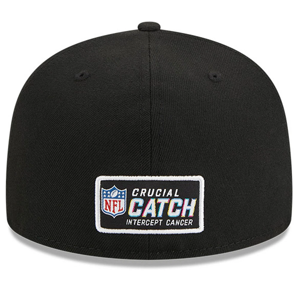 Casquette ajustée 59FIFTY NFL Crucial Catch 2023 pour hommes New Era, noire, noire