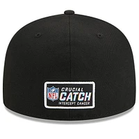 Casquette ajustée 59FIFTY NFL Crucial Catch 2023 pour hommes New Era, noire, noire