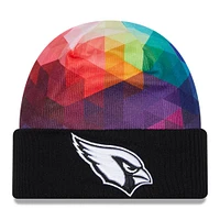 Bonnet en tricot à revers NFL Crucial Catch New Era noir pour hommes des Cardinals de l'Arizona 2023