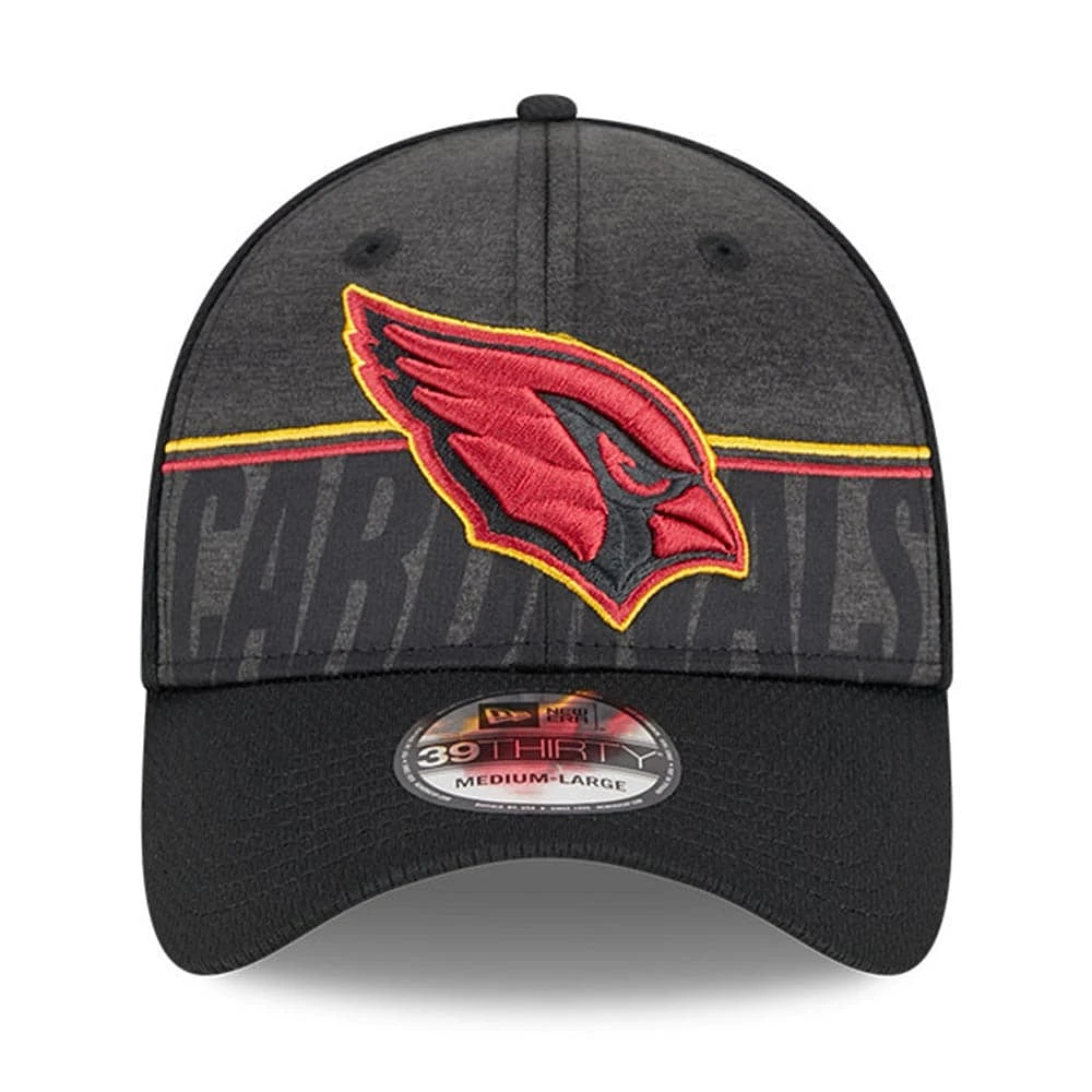 Men's New Era Black Arizona Cardinals 2023 NFL Training Camp Team Colorway 39THIRTY Flex Fit Hat