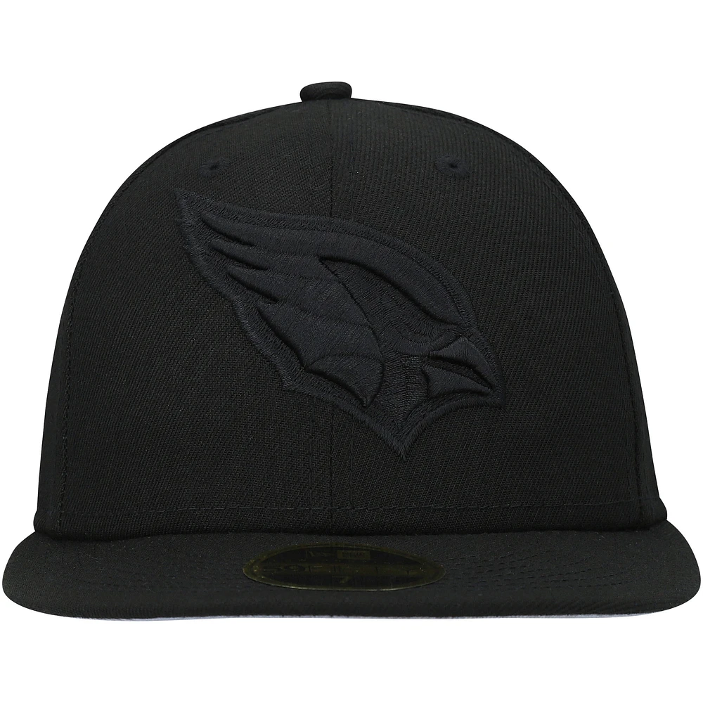 Casquette ajustée 59FIFTY II à profil bas des Cardinals de l'Arizona noir New Era pour homme