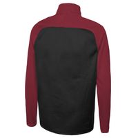 Men's New Era Black Arizona Cardinals Combine Authentic O-Line Raglan Half-Zip Jacket