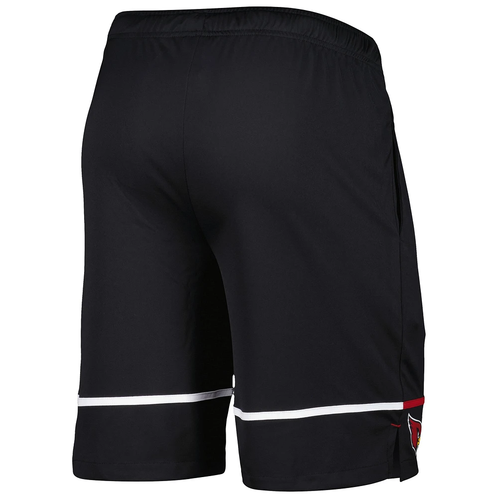 Men's New Era Black Arizona Cardinals Combine Authentic Rusher Training Shorts