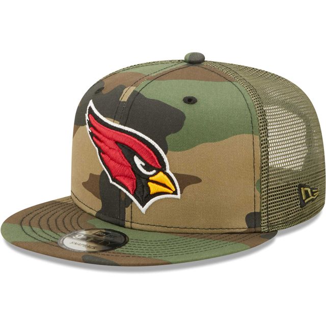 Casquette 9FIFTY pour homme New Era Camo/Olive Arizona Cardinals Trucker - Casquette à bouton-pression