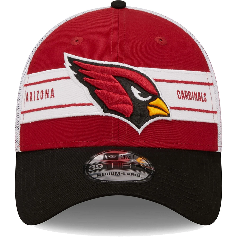 Men's New Era Cardinal/Black Arizona Cardinals Team Banded 39THIRTY Flex Hat