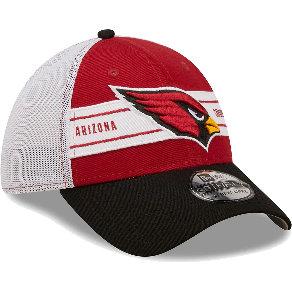 Men's New Era Cardinal/Black Arizona Cardinals Team Banded 39THIRTY Flex Hat