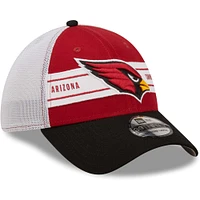 Casquette 39THIRTY pour homme Cardinal/Black Arizona Cardinals Team Banded New Era - flex