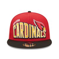 Men's New Era Cardinal/Black Arizona Cardinals Wordmark Flow 9FIFTY Snapback Hat