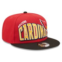 Men's New Era Cardinal/Black Arizona Cardinals Wordmark Flow 9FIFTY Snapback Hat