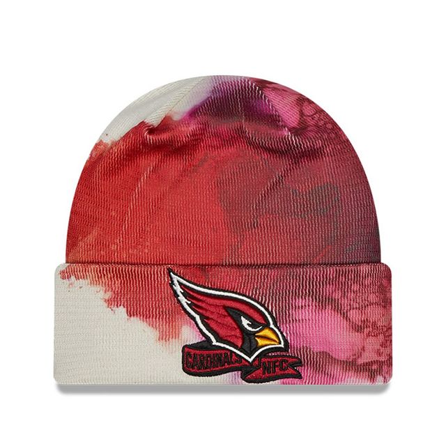 New Era Cardinal Arizona Cardinals 2022 Sideline pour homme - Bonnet en tricot à revers teint à l'encre