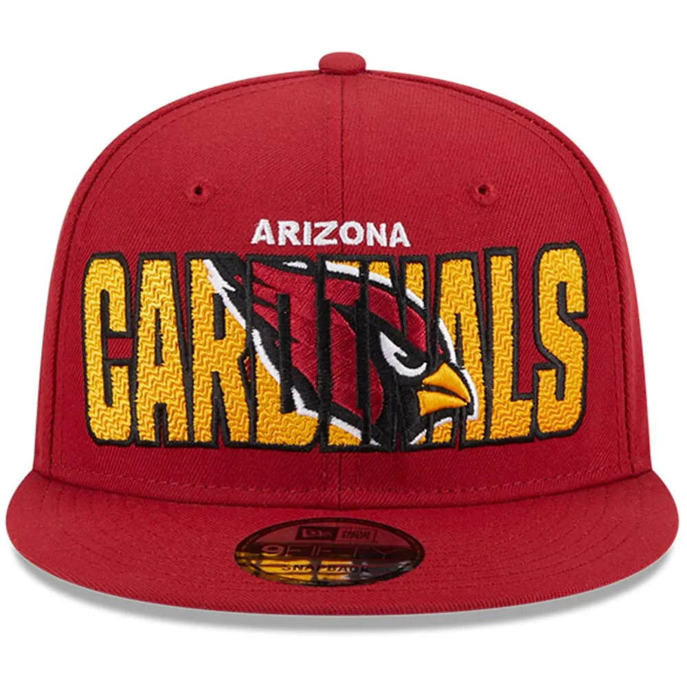 Casquette réglable Snapback Cardinal Arizona Cardinals 2023 NFL Draft 9FIFTY New Era pour homme